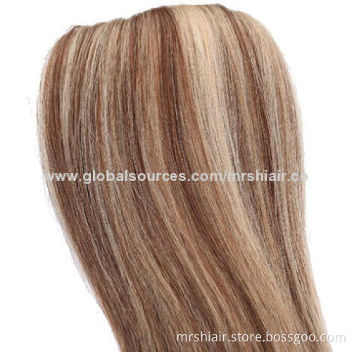 7 Piece 15-in 70g Mix Color Full Head Hair, 100% Real Remy Human Remy Clip In Hair Extensions
